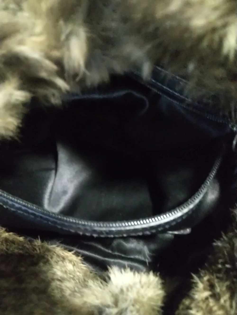 Authentic Coach Vintage Quilted Fur Lined Black Hobo Ski Bag